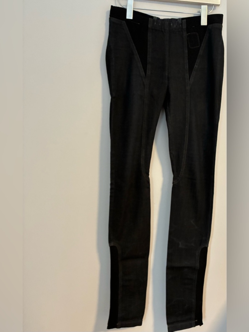 Rick Owens Black Stirrup-Style jeans style leggings